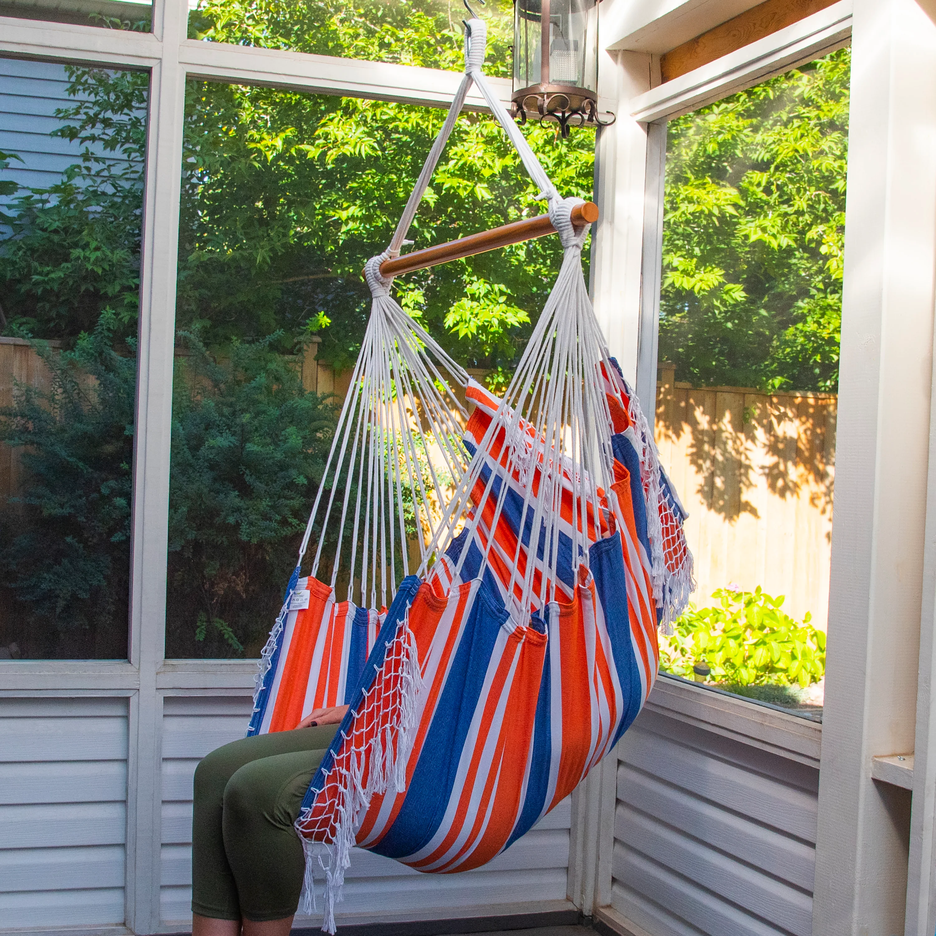 Brazilian Hammock Chair - Orange Punch - Image 3