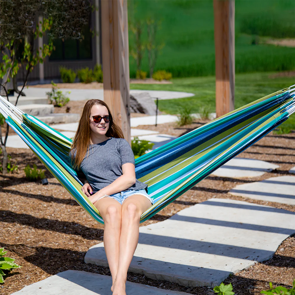 Brazilian Style Cotton Hammock - Cayo Reef - Image 4