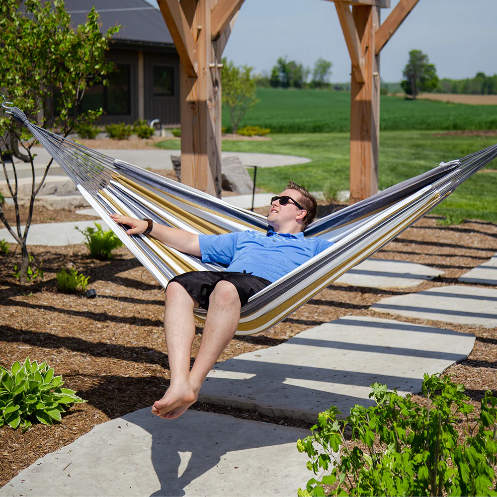 Brazilian Style Cotton Hammock - Desert Moon - Image 4