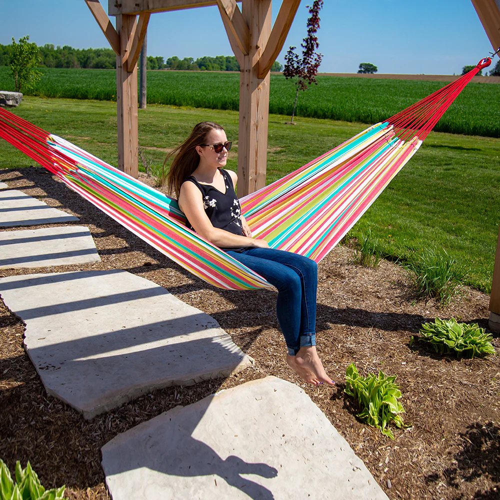 Brazilian Style Cotton Hammock - Salsa - Image 4