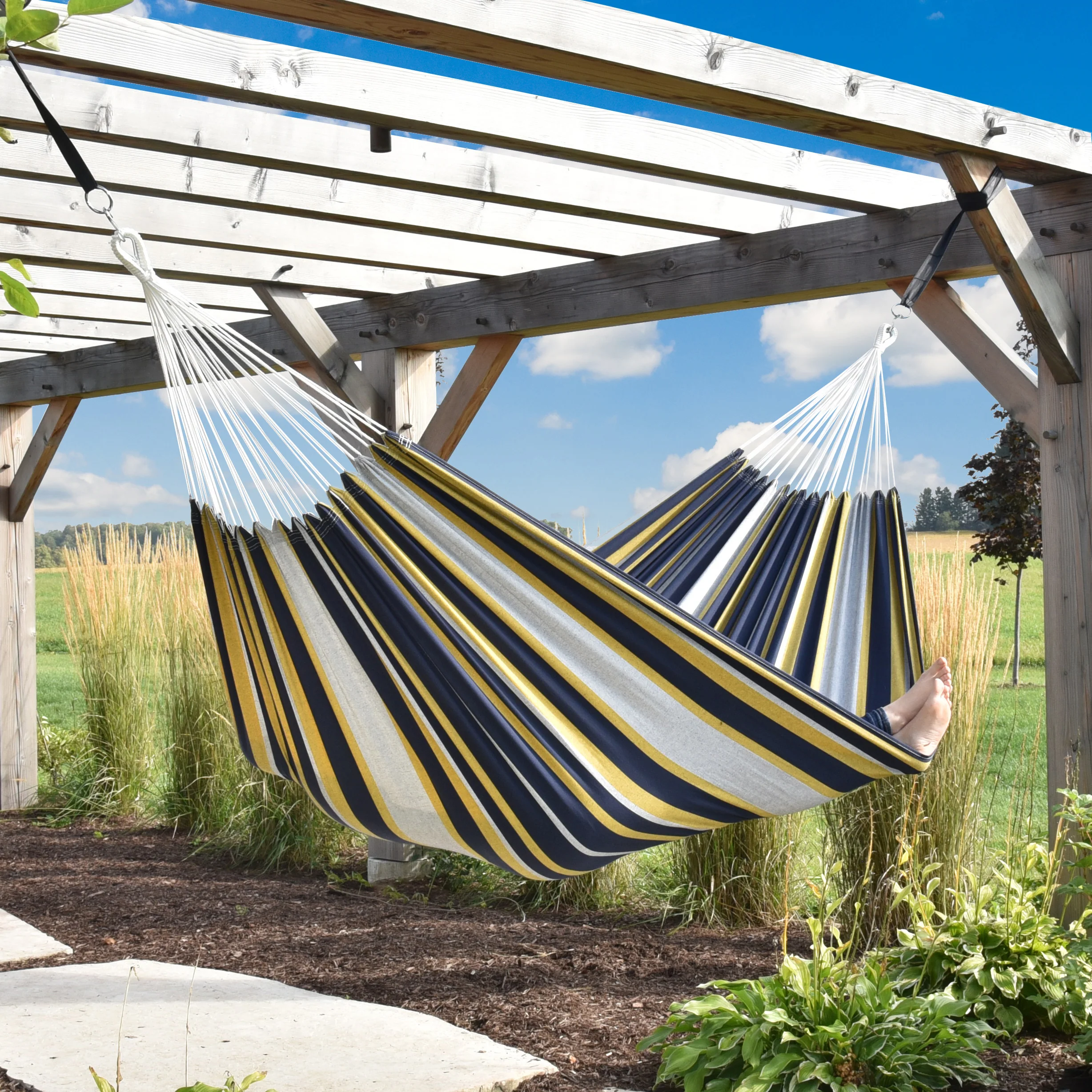 Brazilian Style Cotton Hammock - Serenity - Image 4