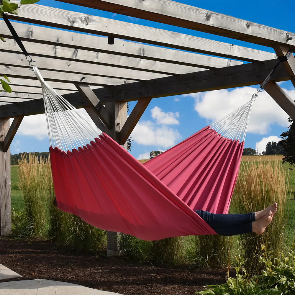 Brazilian Style Polyester Hammock - Hot Pink - Image 3