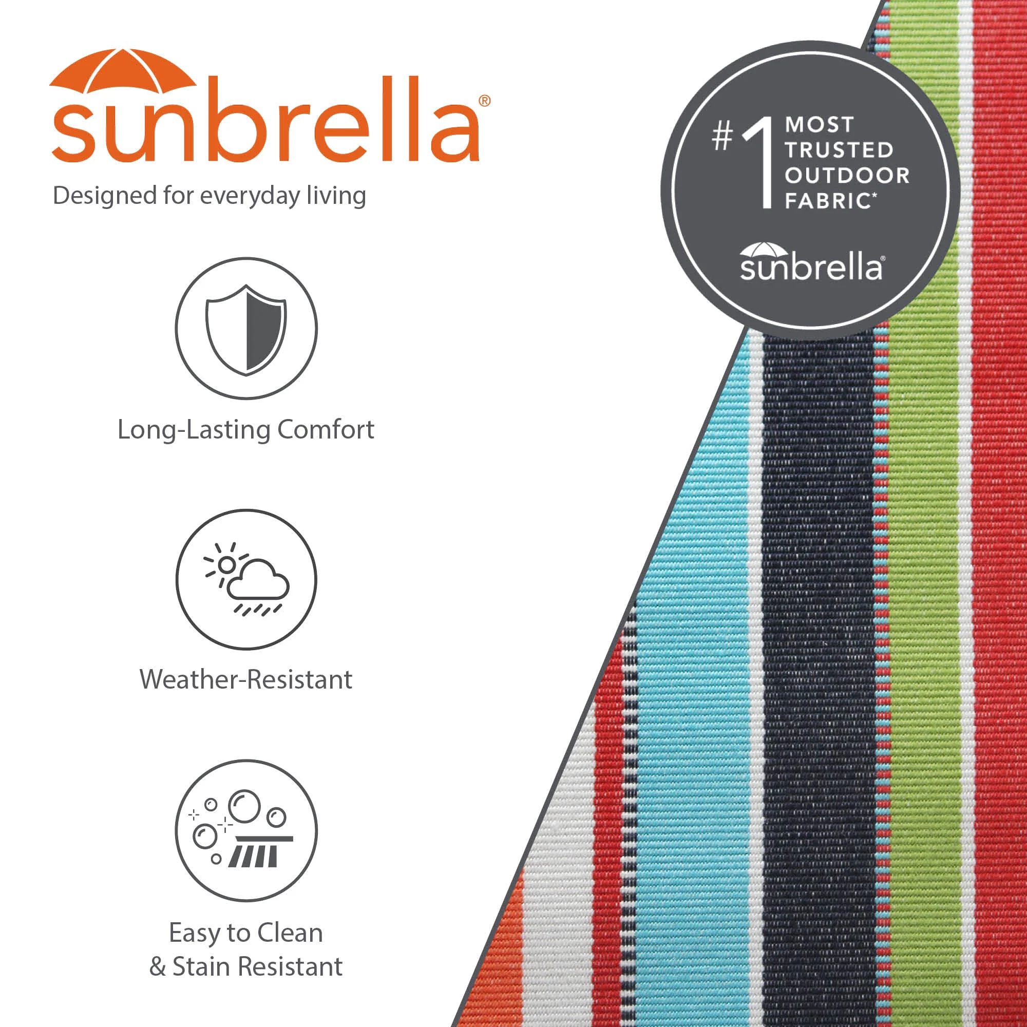 Sunbrella® Quilted Spreader Bar Hammock - Carousel Confetti - Image 7