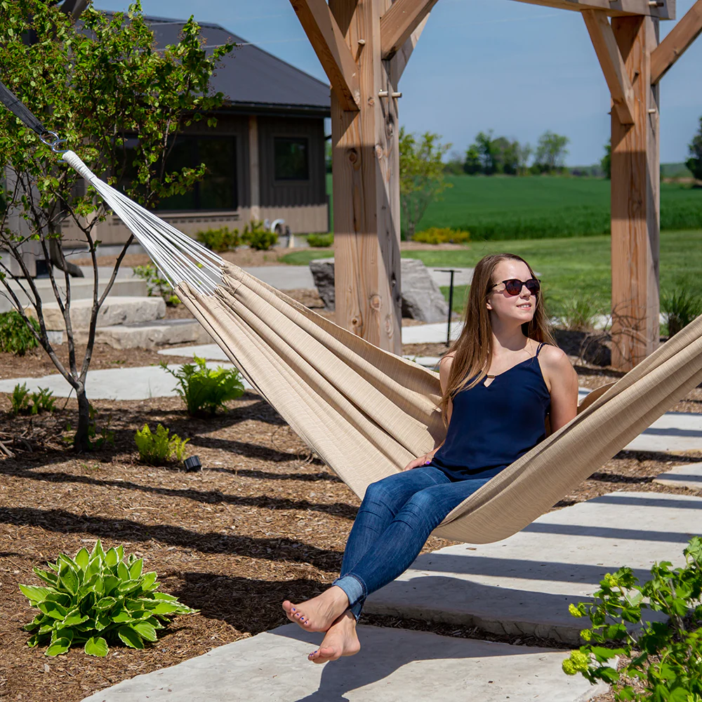 Brazilian Style Sunbrella® Hammock - Sand - Image 5