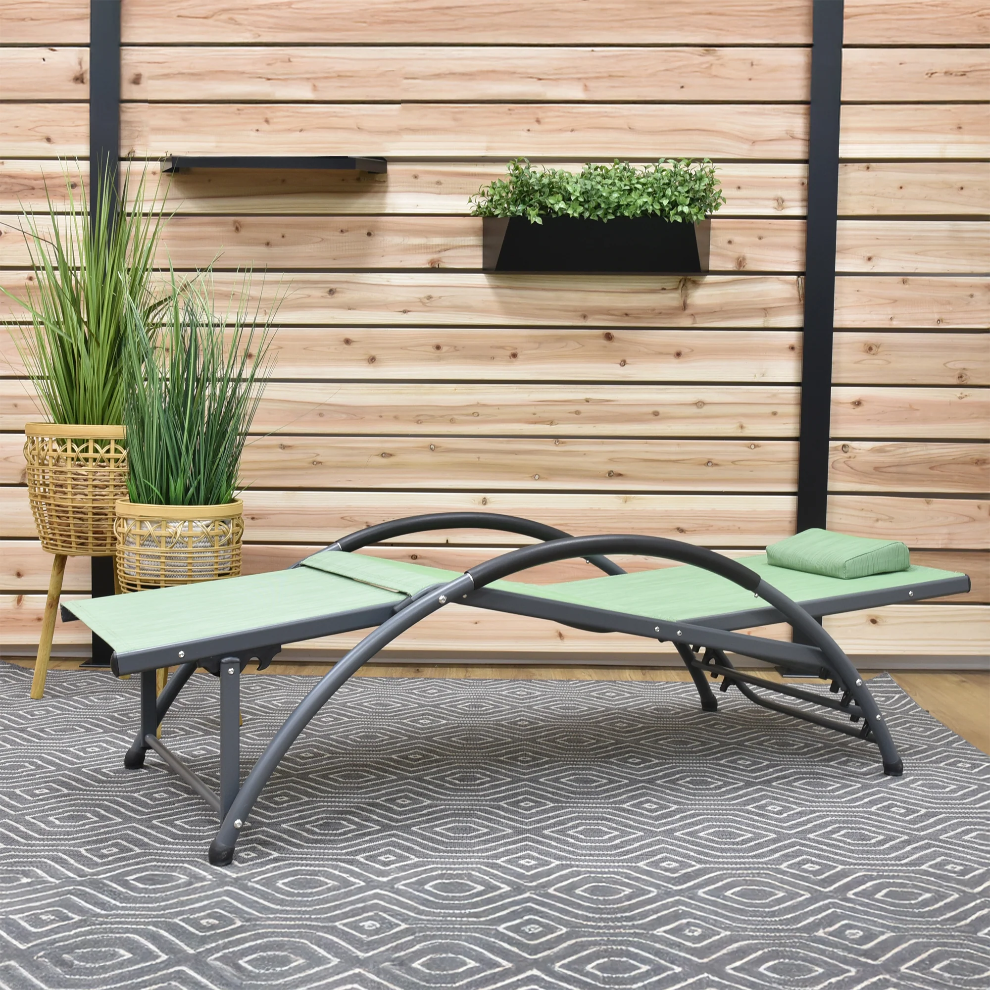 Dockside Phifer® & Aluminum Sun Lounger - Olive Grove - Image 3