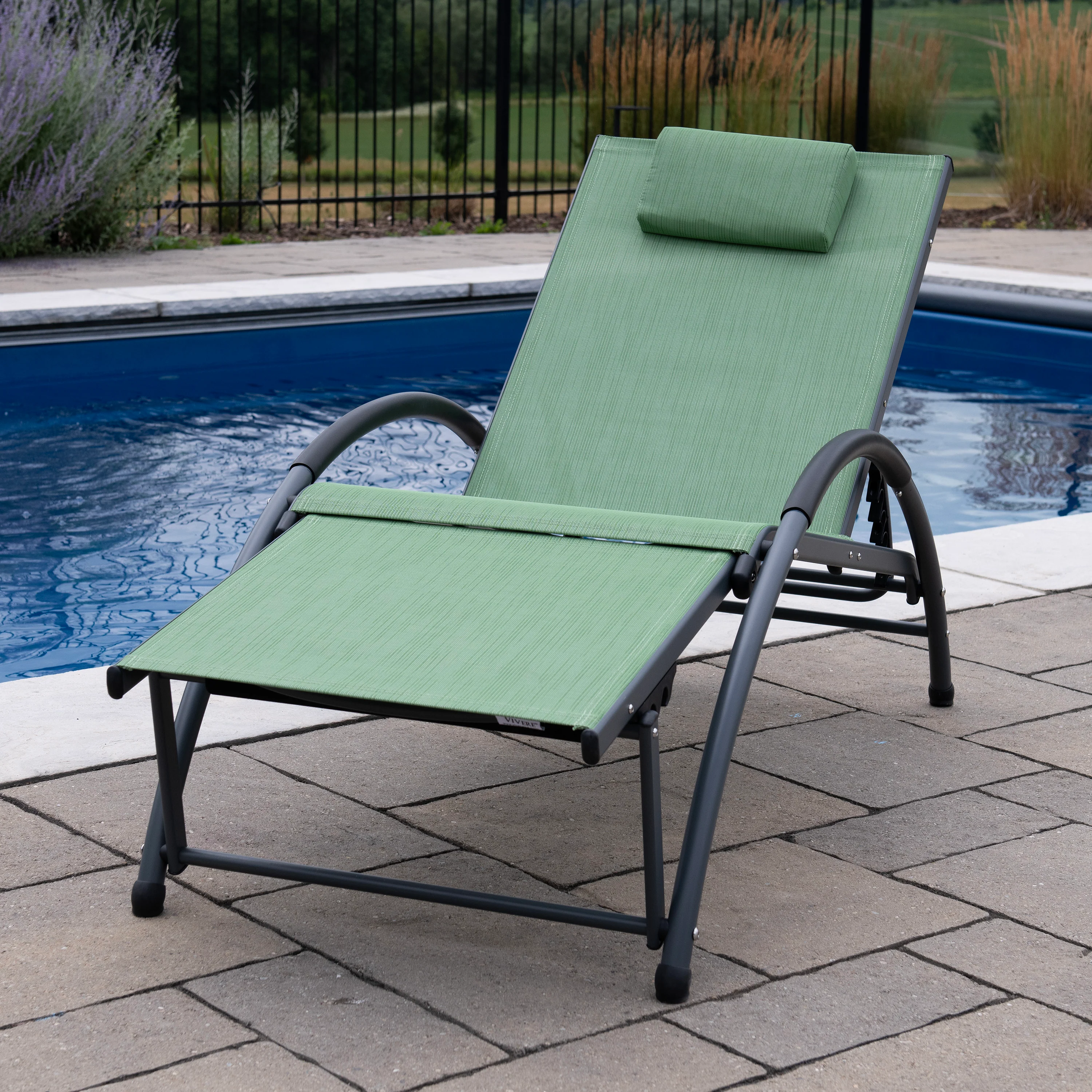 Dockside Phifer® & Aluminum Sun Lounger - Olive Grove - Image 4