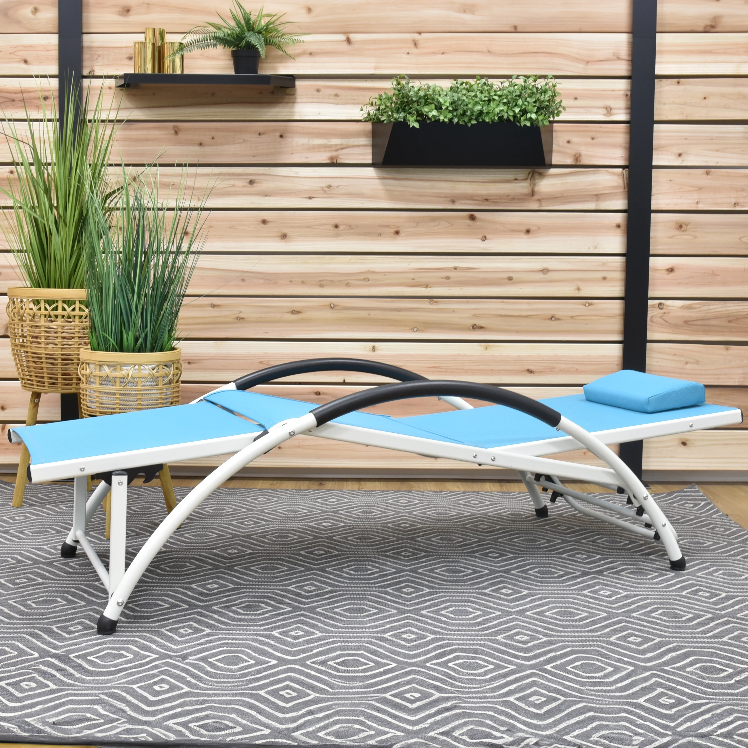 Dockside Phifer® & Aluminum Sun Lounger - True Turquoise - Image 3