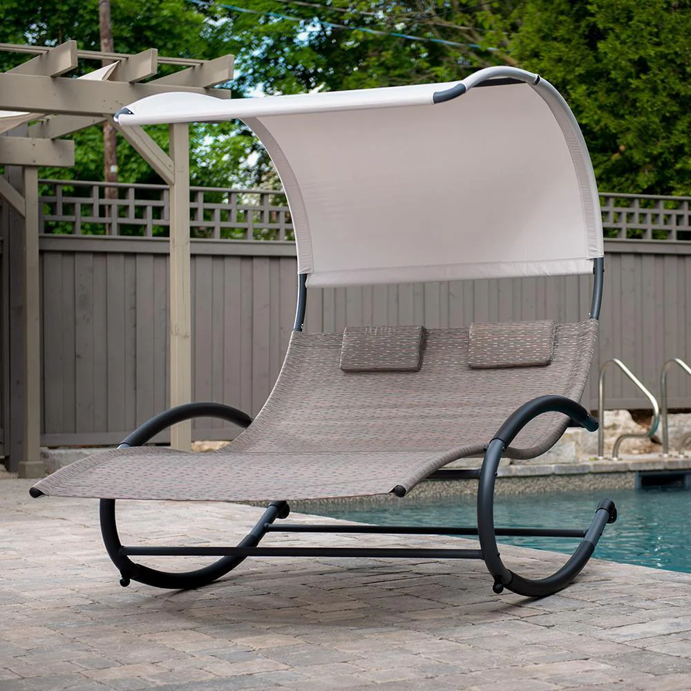 Double Chaise Steel Rocker - Sienna - Image 4