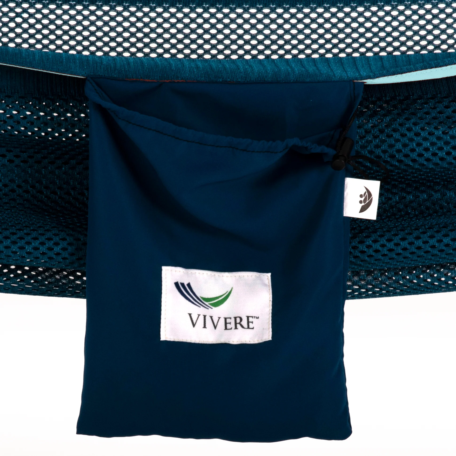 Double Mesh Hammock with Stand (9ft/280cm) - Navy & Turquoise - Image 4