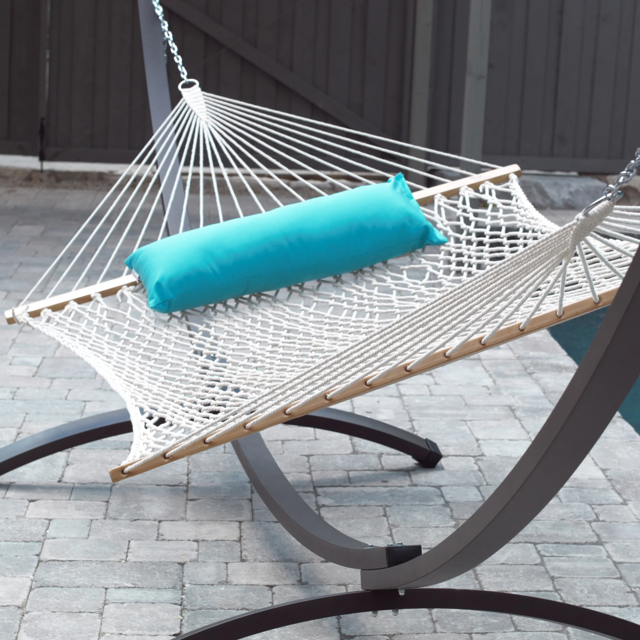 Cotton Rope Spreader Bar Hammock - Natural - Image 5