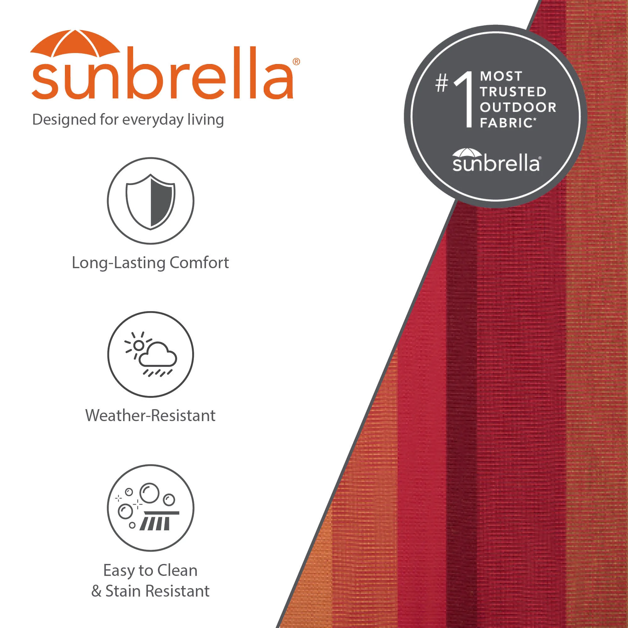 Double Sunbrella® Hammock with Stand (9ft/280cm) - Sunset - Image 7