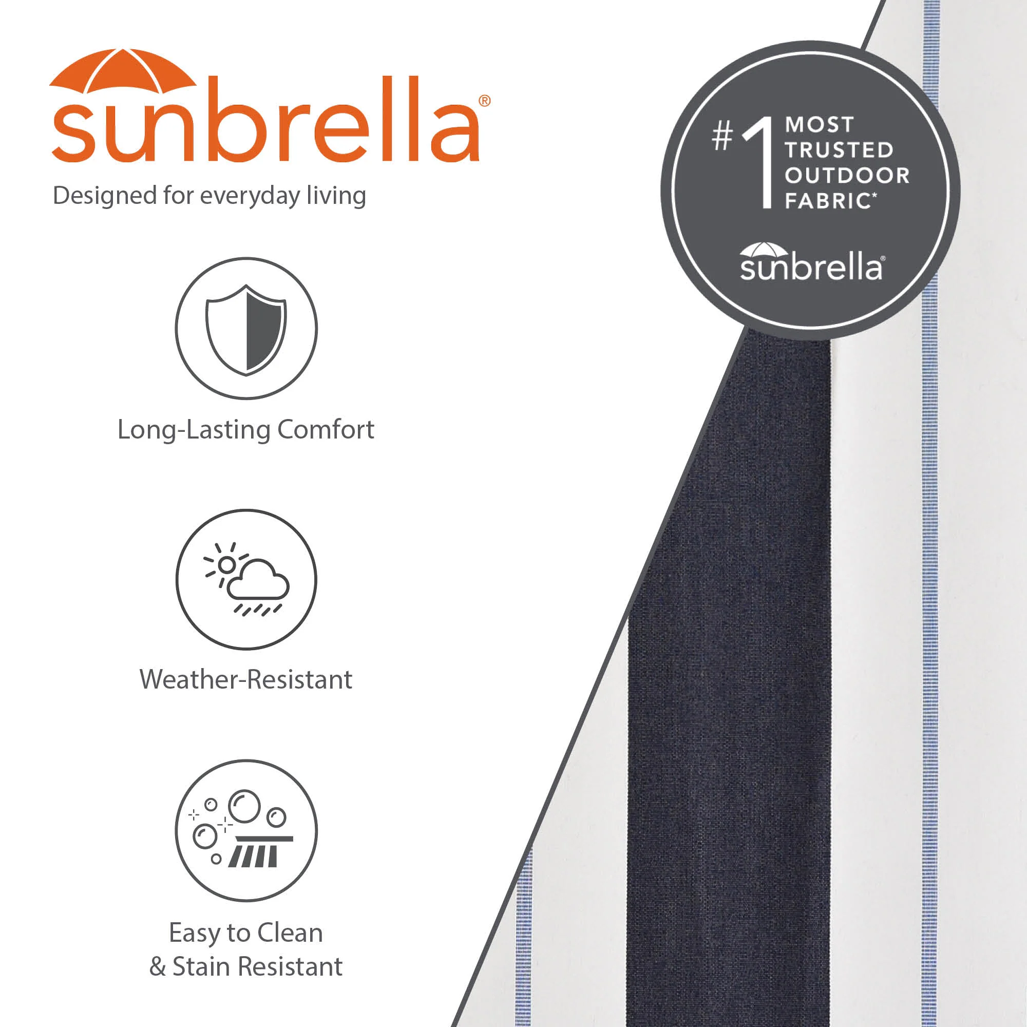 Double Sunbrella® Hammock with Stand (9ft/280cm) - Harbor - Image 8