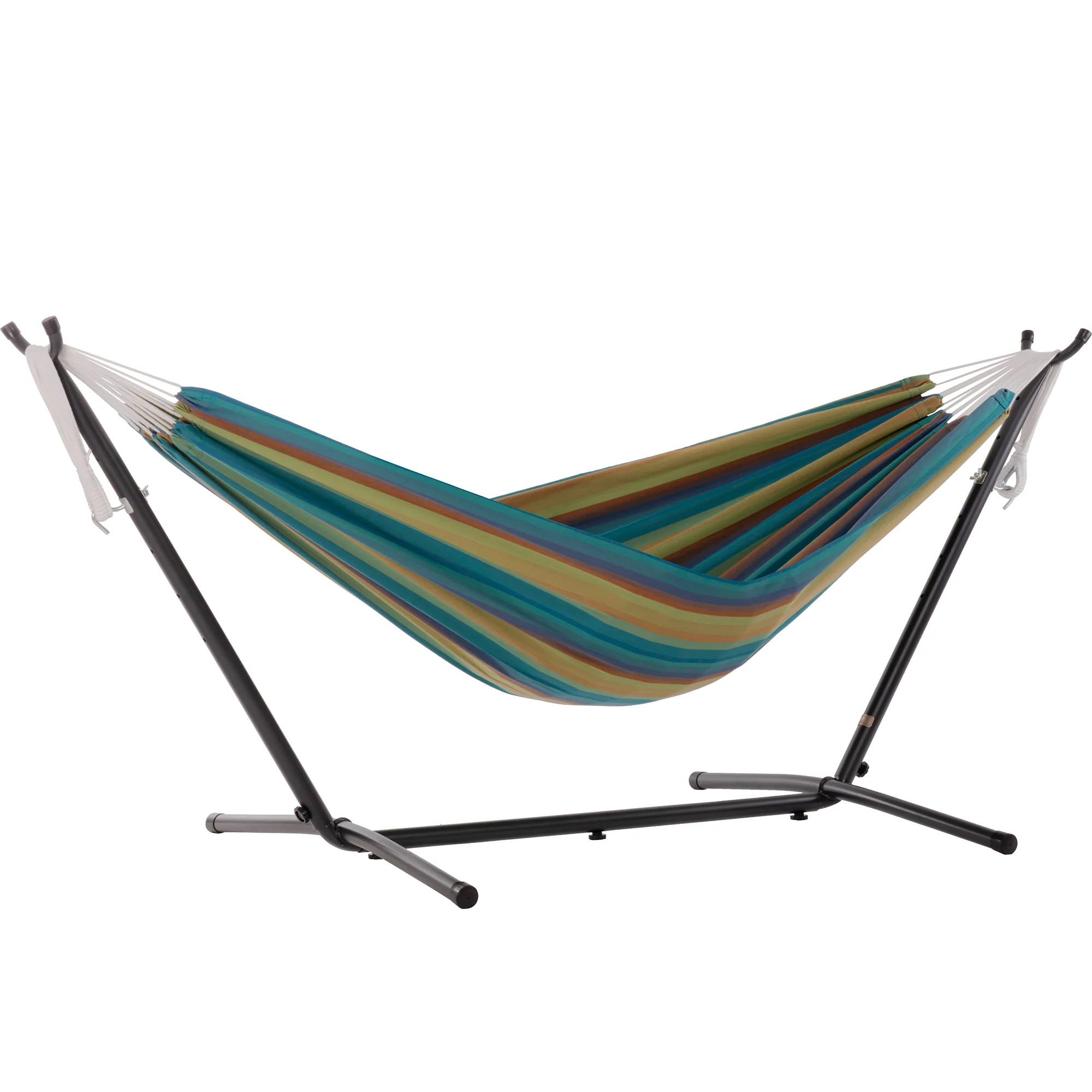 Double Sunbrella® Hammock with Stand (9ft/280cm) - Lagoon