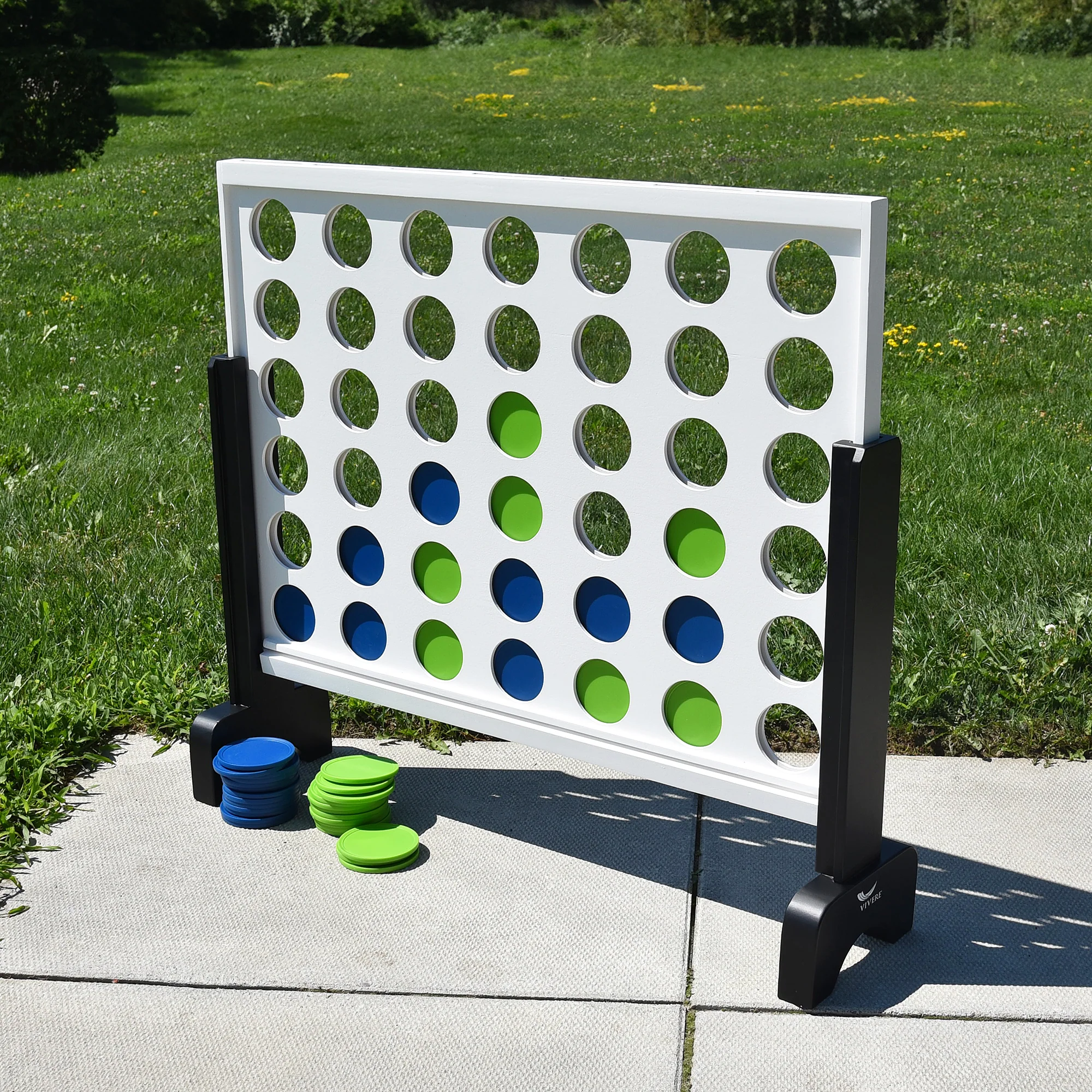 Giant 4-in-Row Outdoor Game in Blue & Green - Image 5