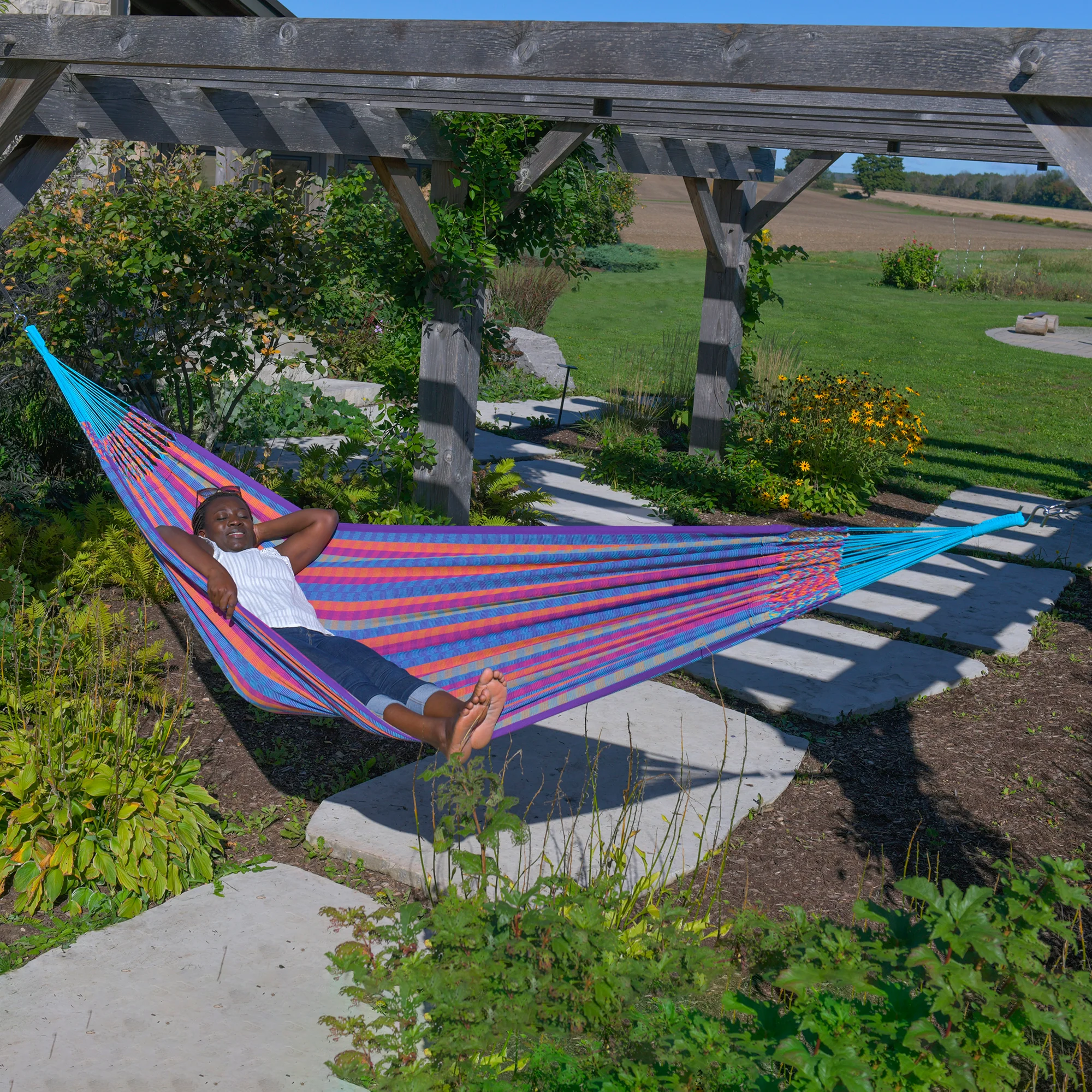 Latin Double Cotton Hammock - Bella Vida - Image 2