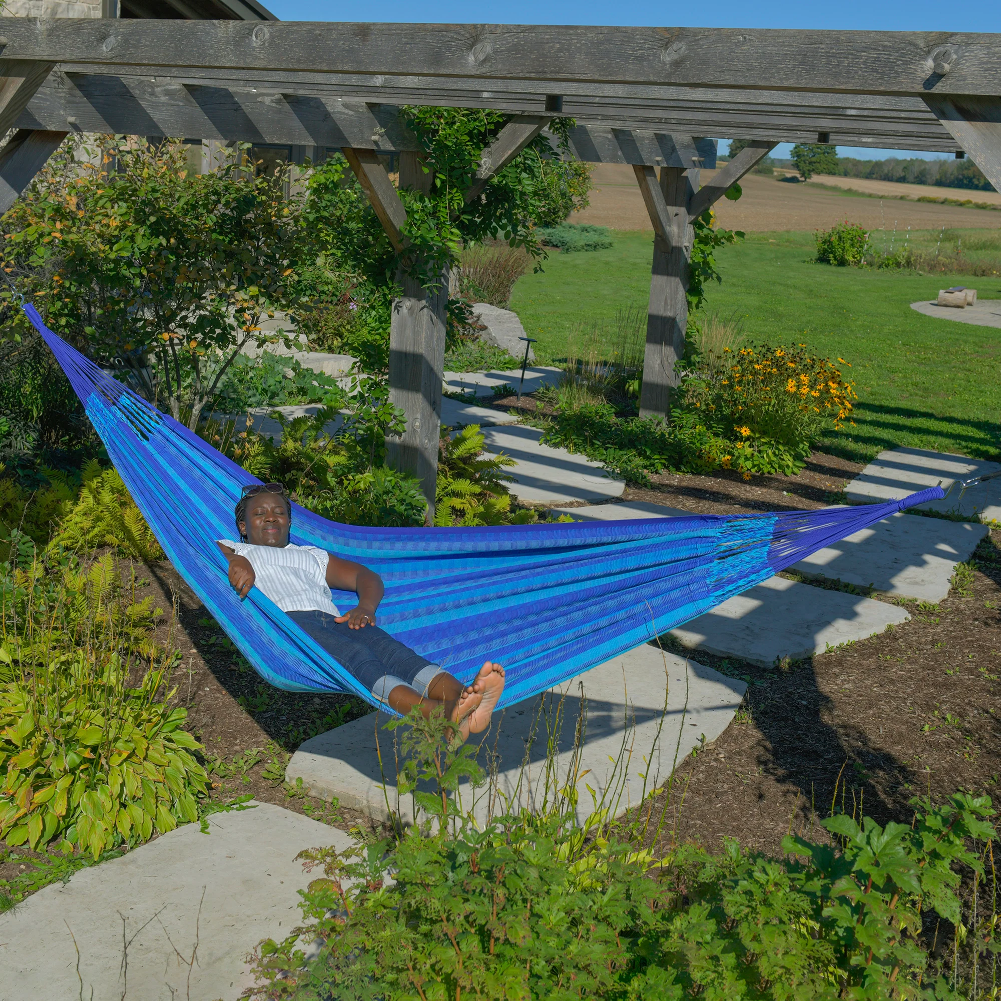 Latin Double Cotton Hammock - Laguna - Image 2