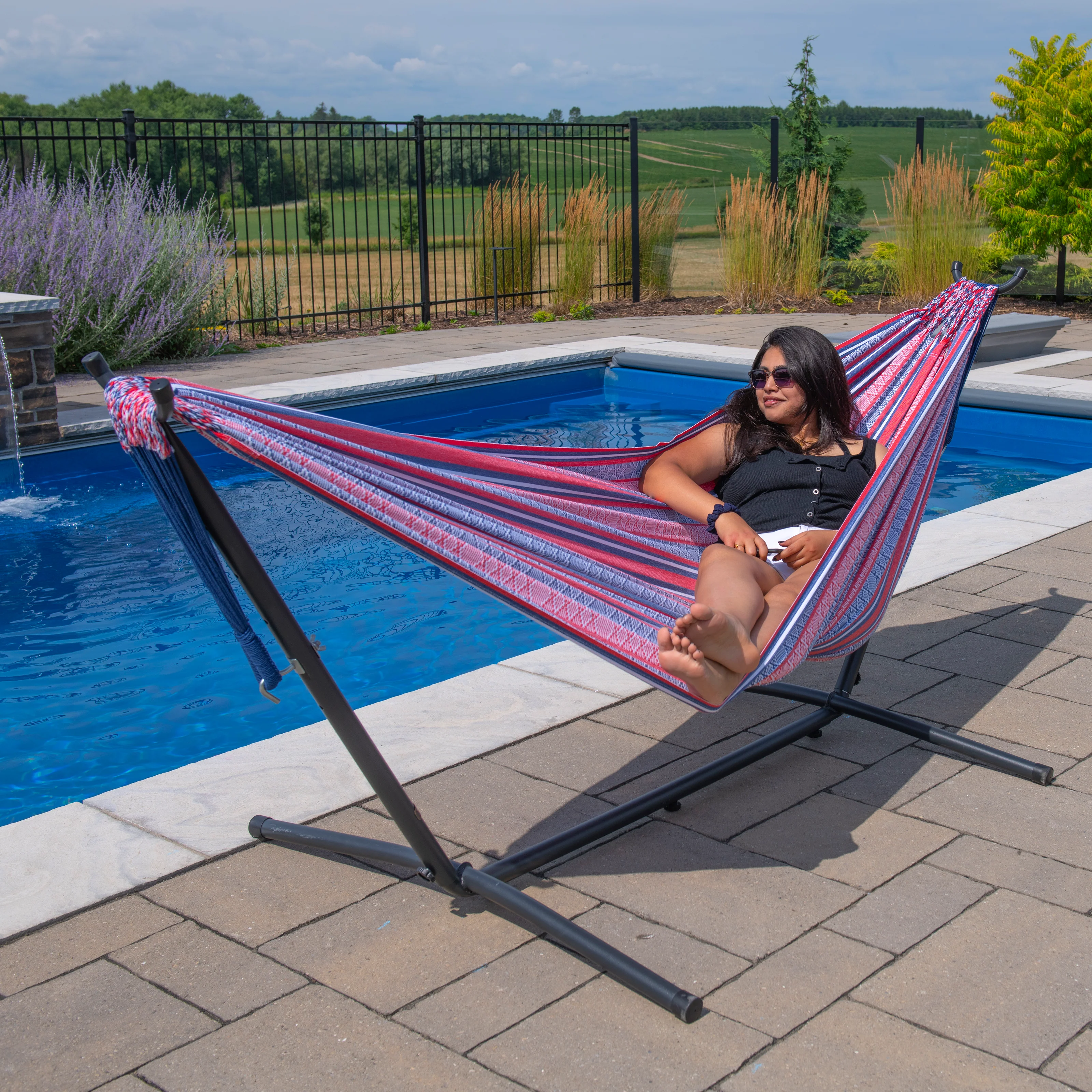 Latin Double Cotton Hammock - Libertas - Image 4