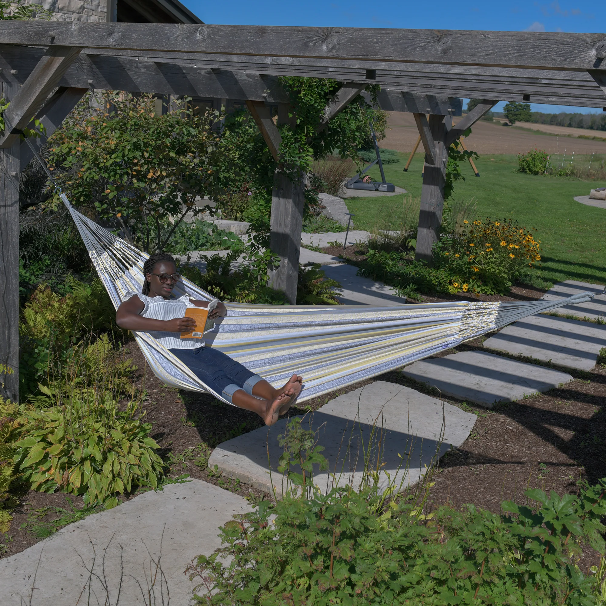 Latin Double Cotton Hammock - Solis - Image 2