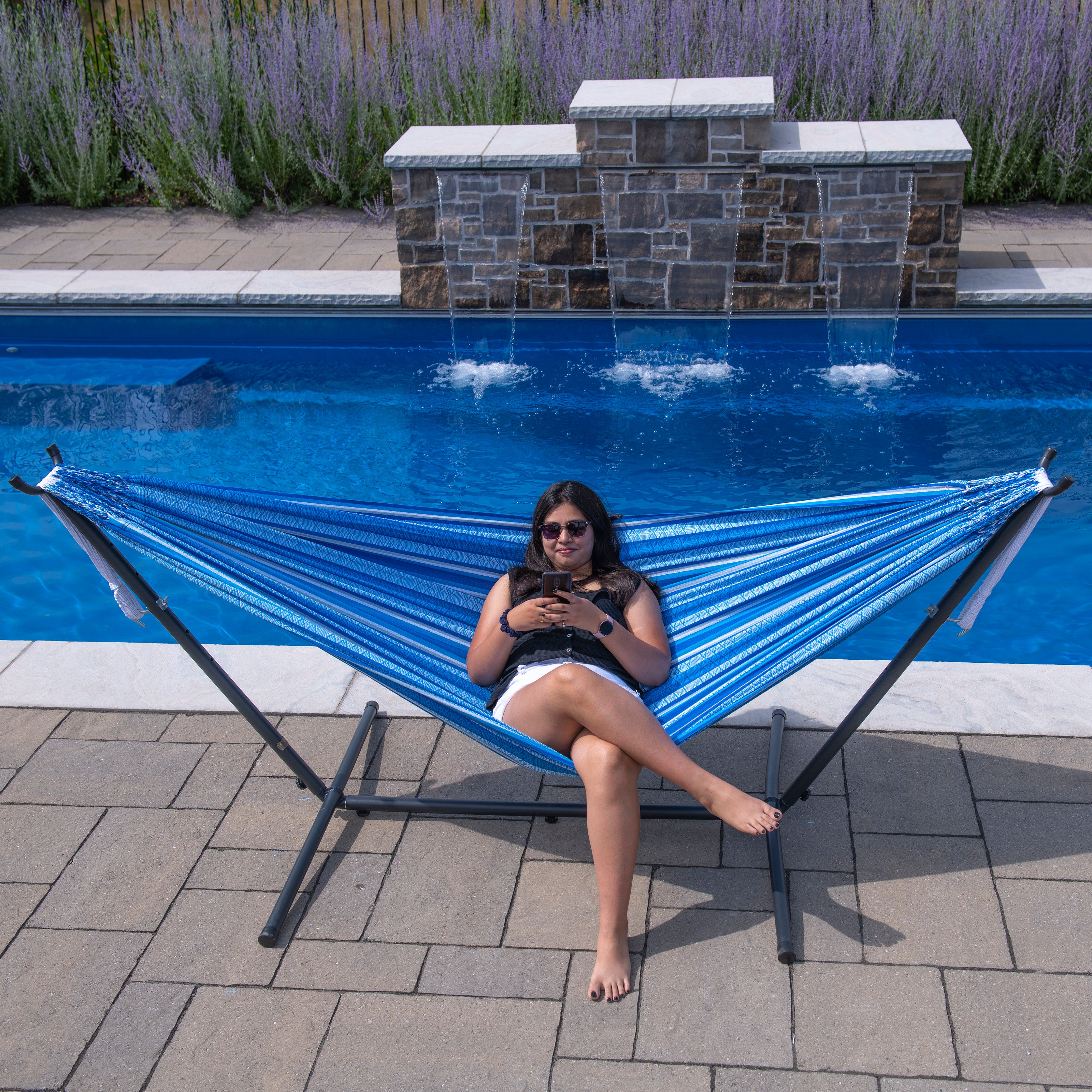 Latin Hammock with Stand (9ft/280cm) - Azul - Image 3