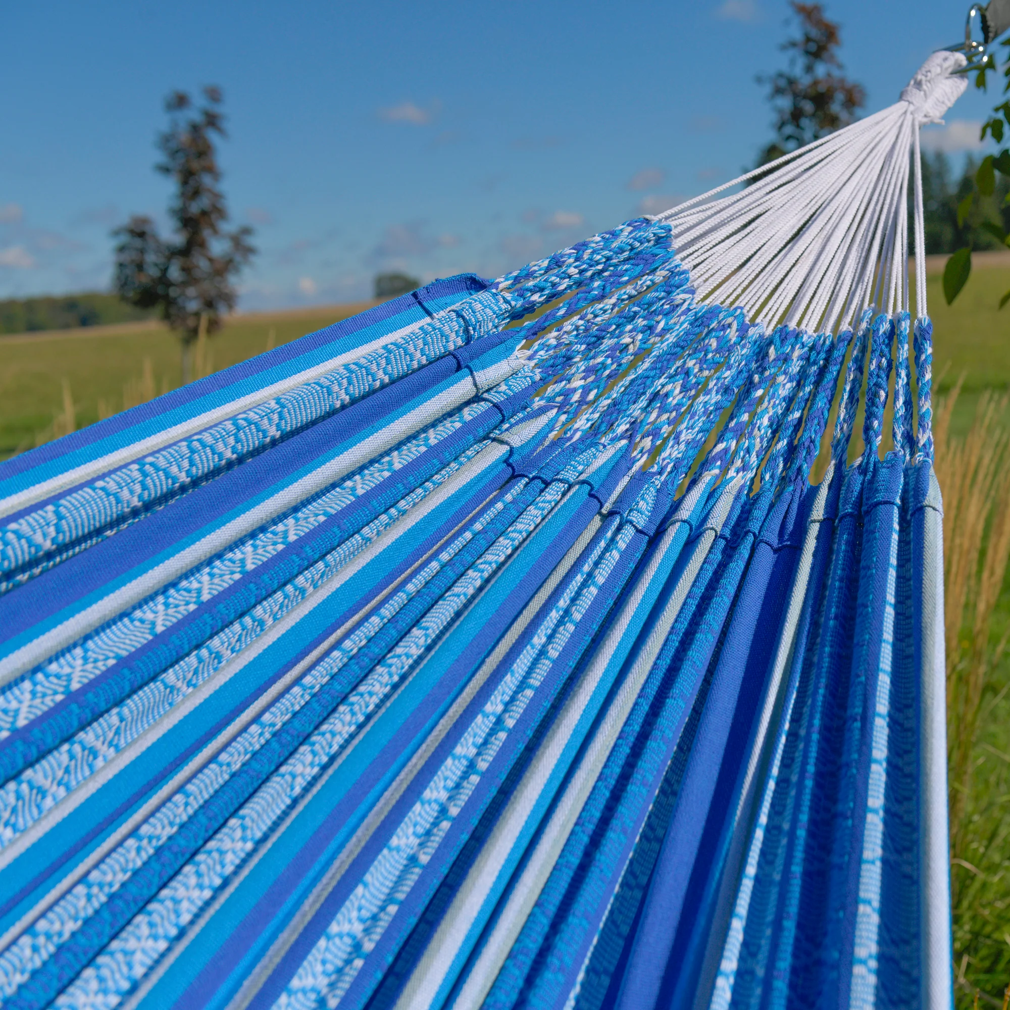 Latin Double Cotton Hammock - Azul - Image 6
