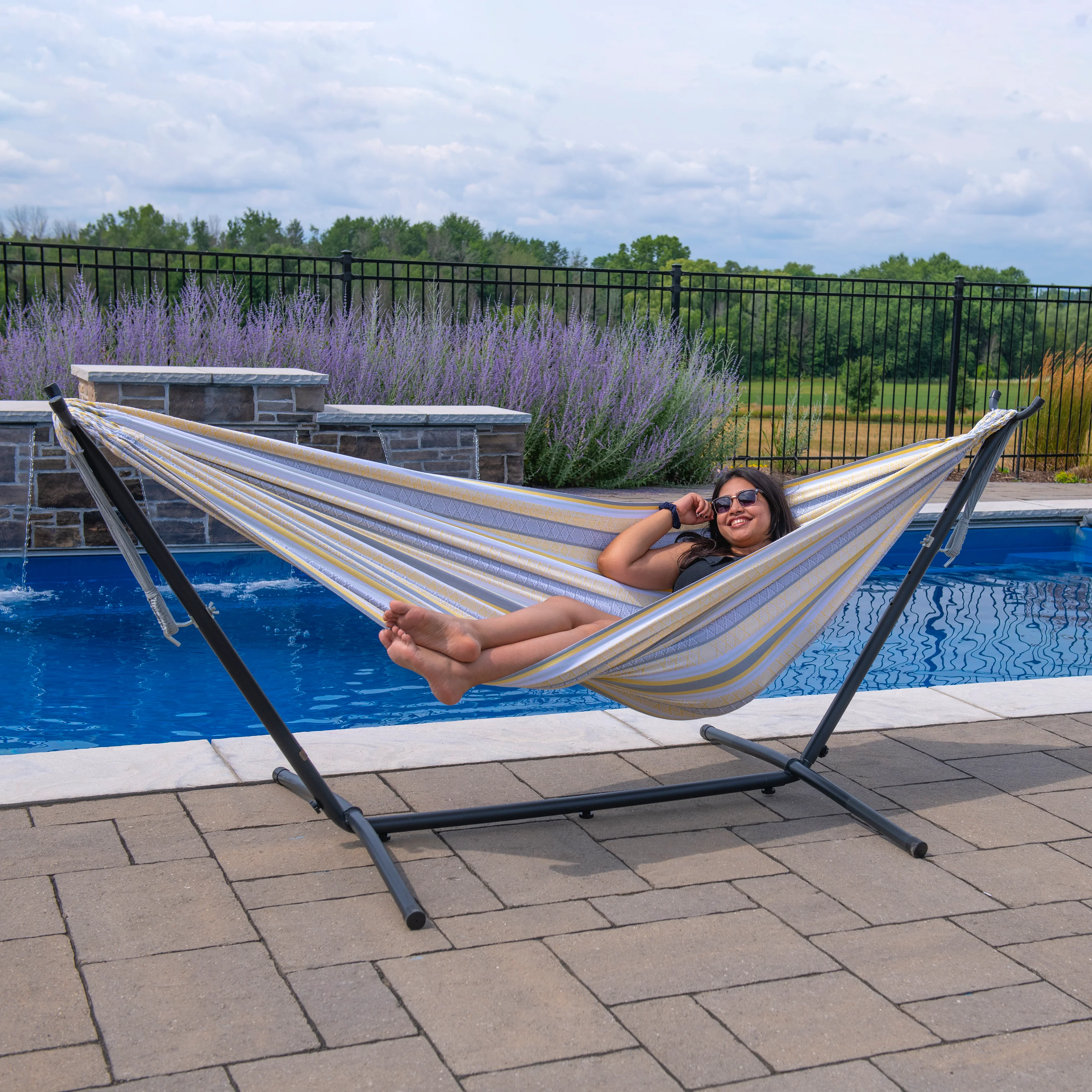 Latin Double Cotton Hammock - Solis - Image 5