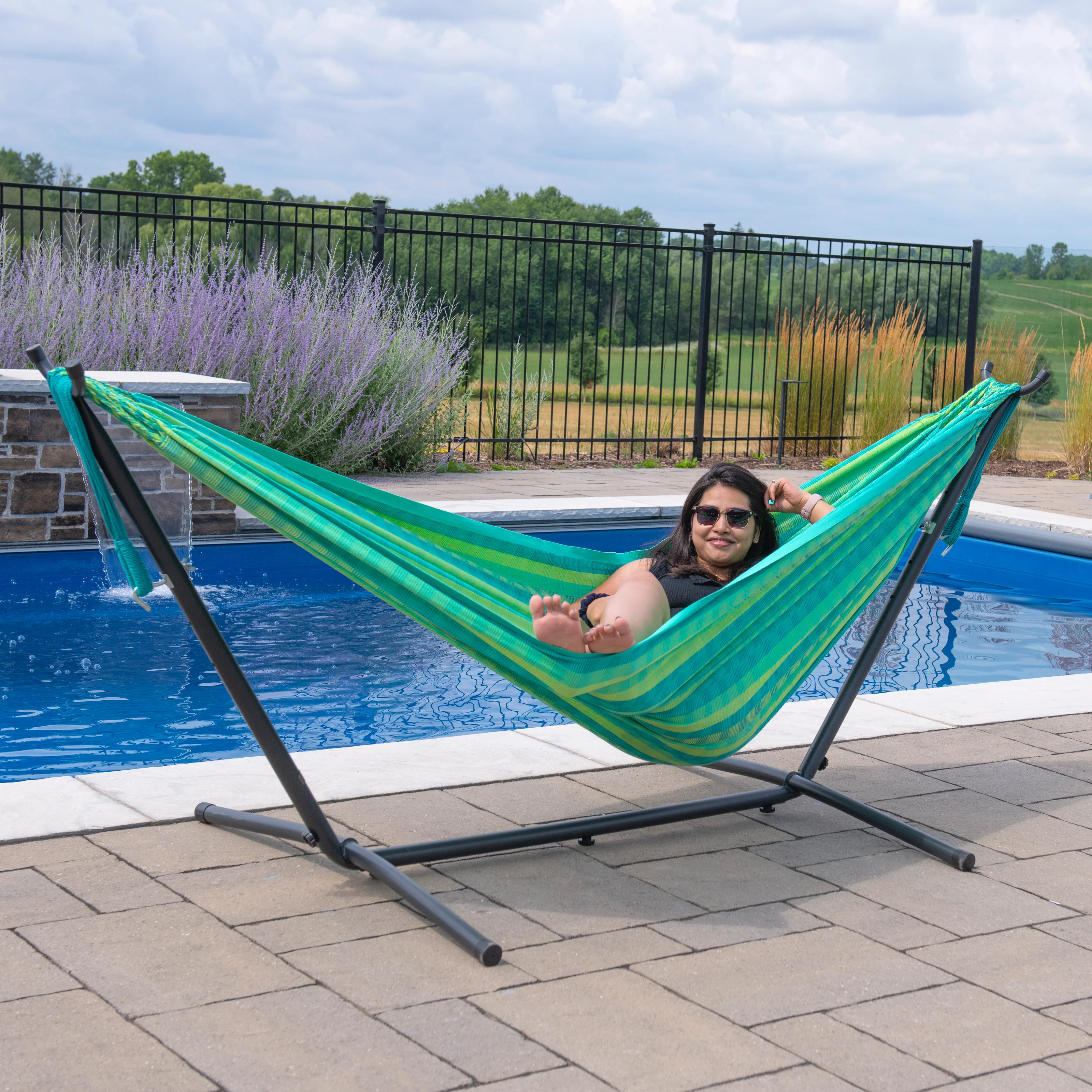 Latin Hammock with Stand (9ft/280cm) - Viridis - Image 2