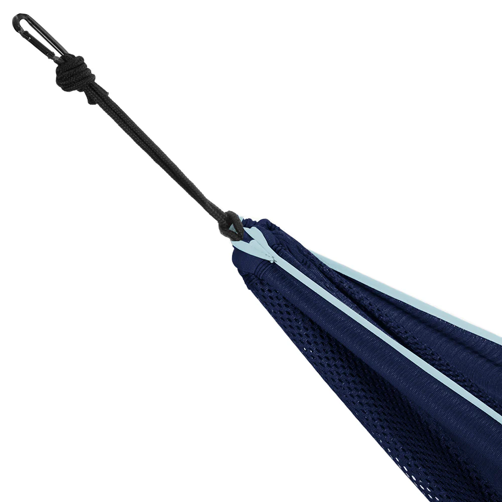 Mesh Camping Hammock - Navy & Turquoise - Image 4