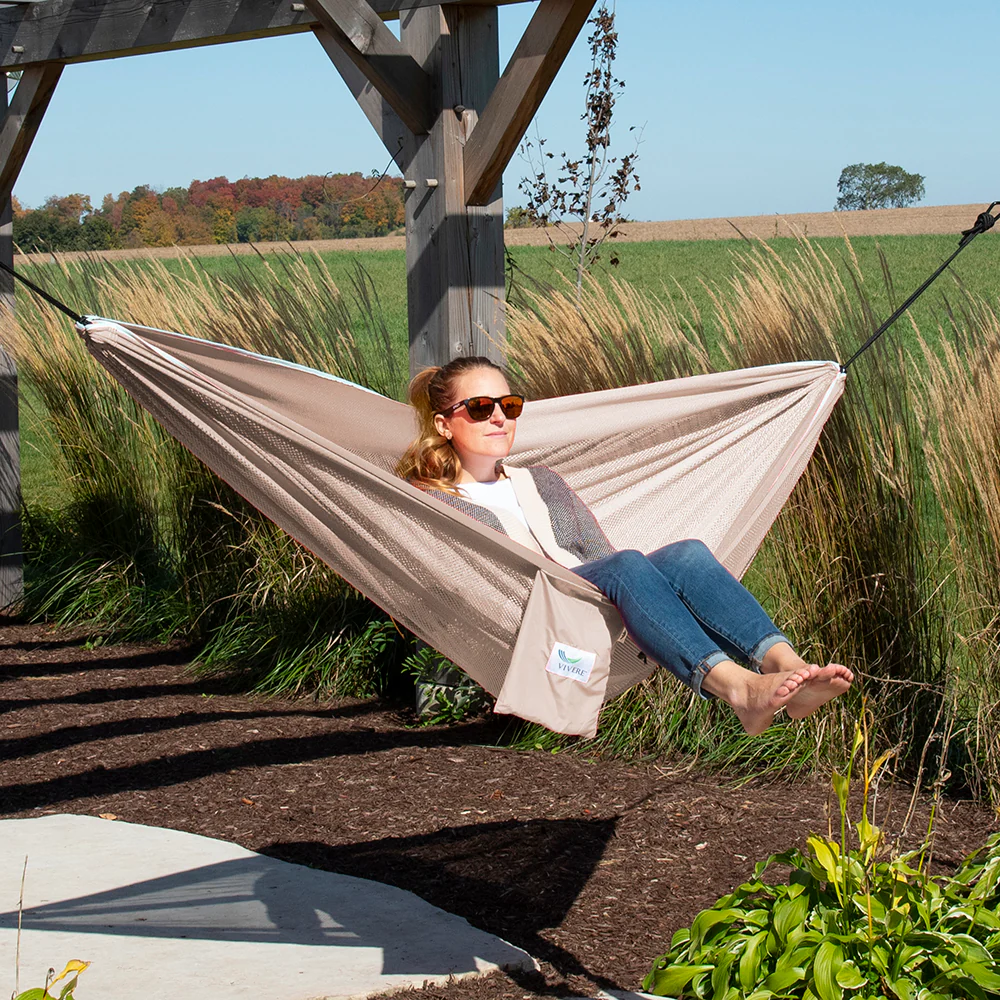 Mesh Camping Hammock - Sand & Sky - Image 3