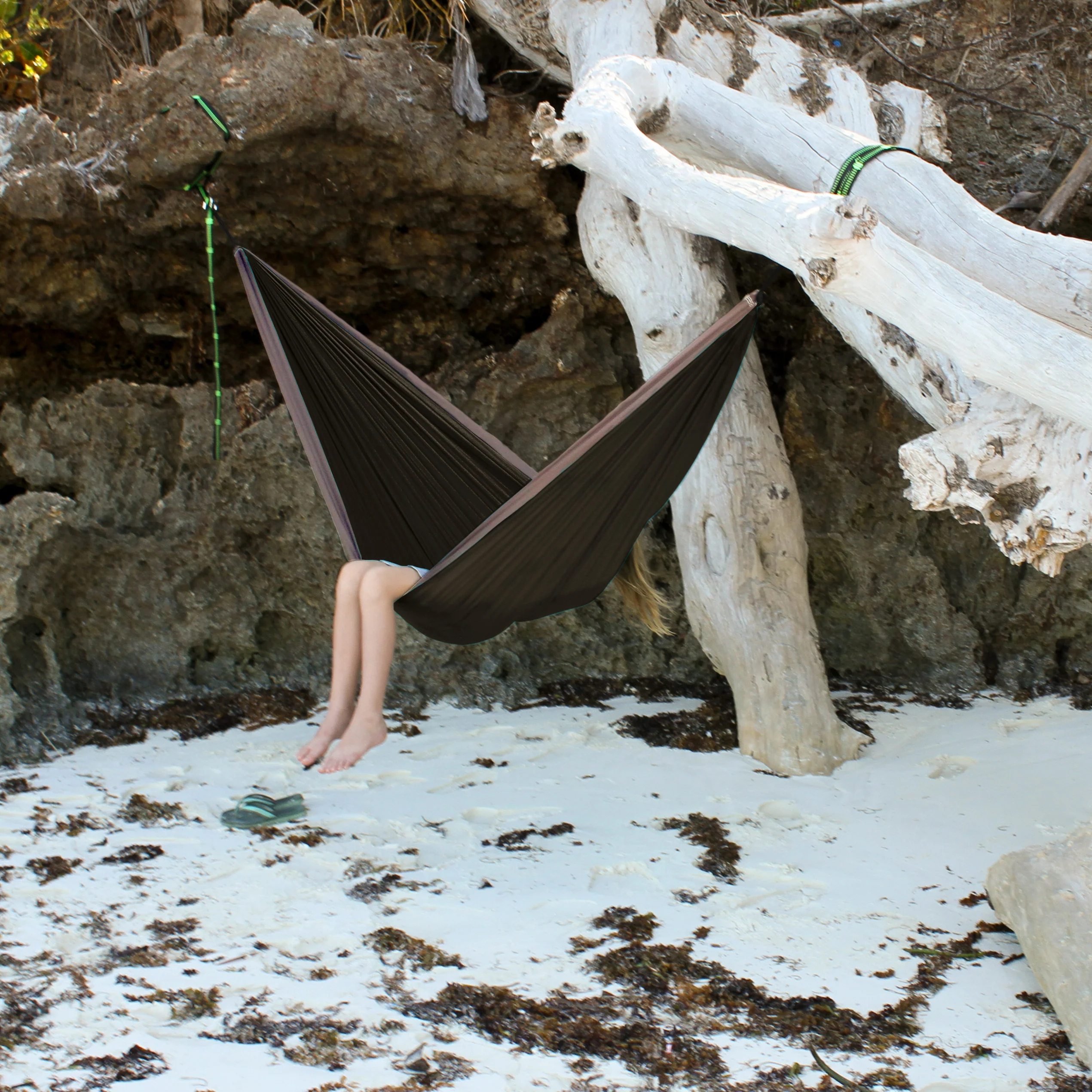 Parachute Camping Hammock - Black & Grey - Image 3