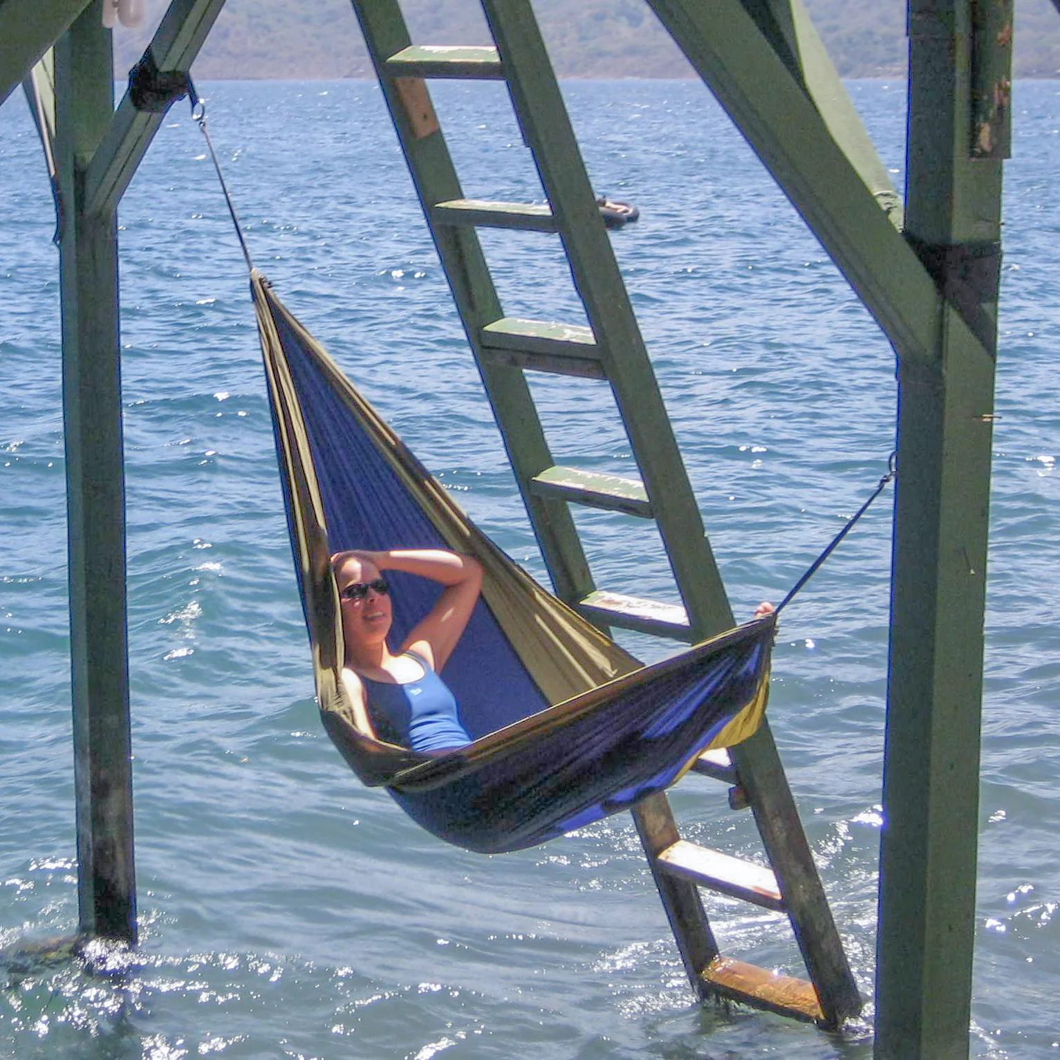Parachute Camping Hammock - Navy & Olive - Image 4