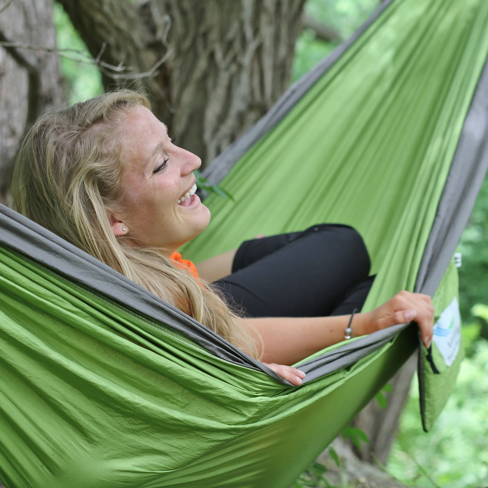 Parachute Camping Hammock - Apple & Storm - Image 3
