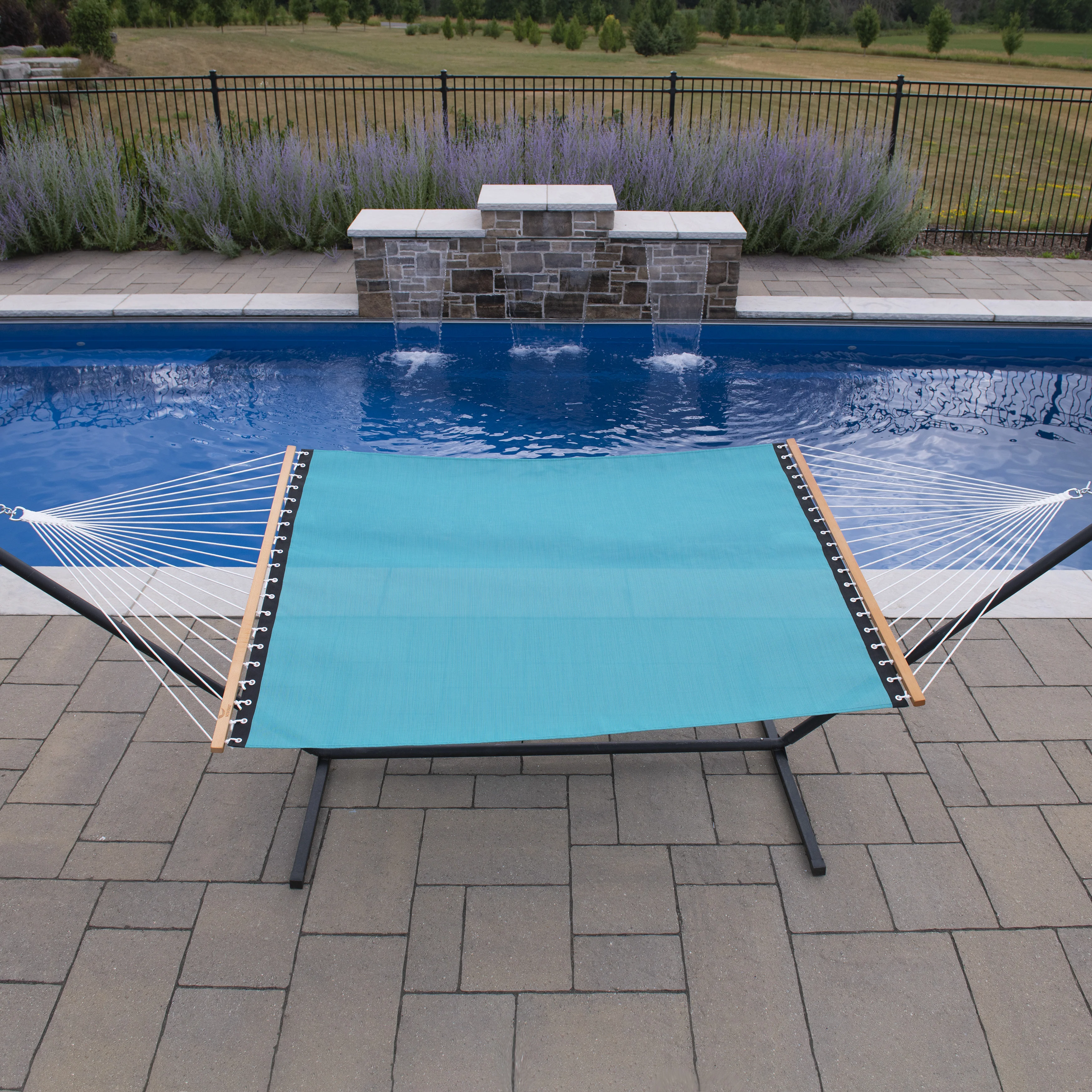 Phifer® Poolside Spreader Bar Hammock - Blue Hawaii - Image 4