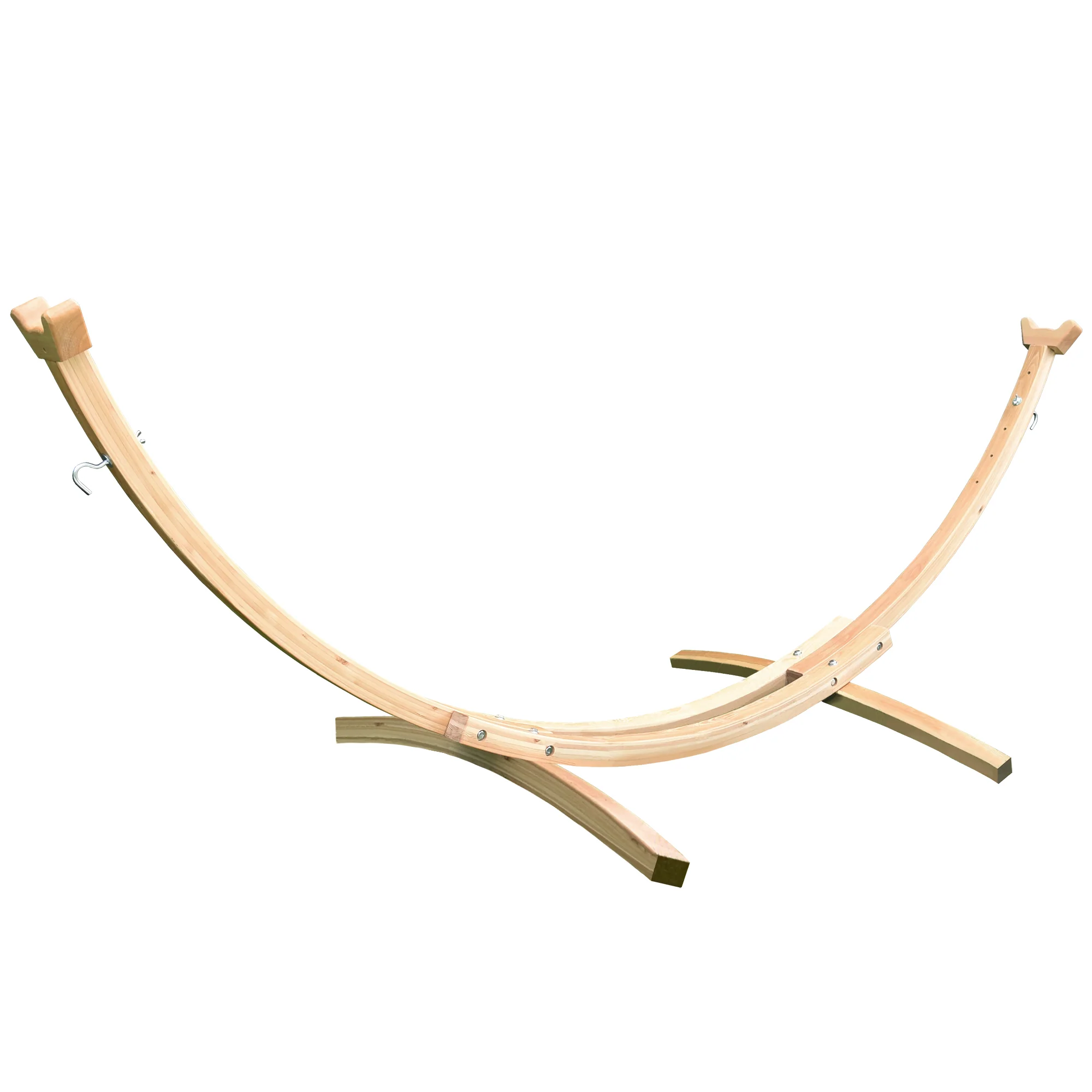 Solid Pine Arc Hammock Stand (10ft/305 cm) - Natural