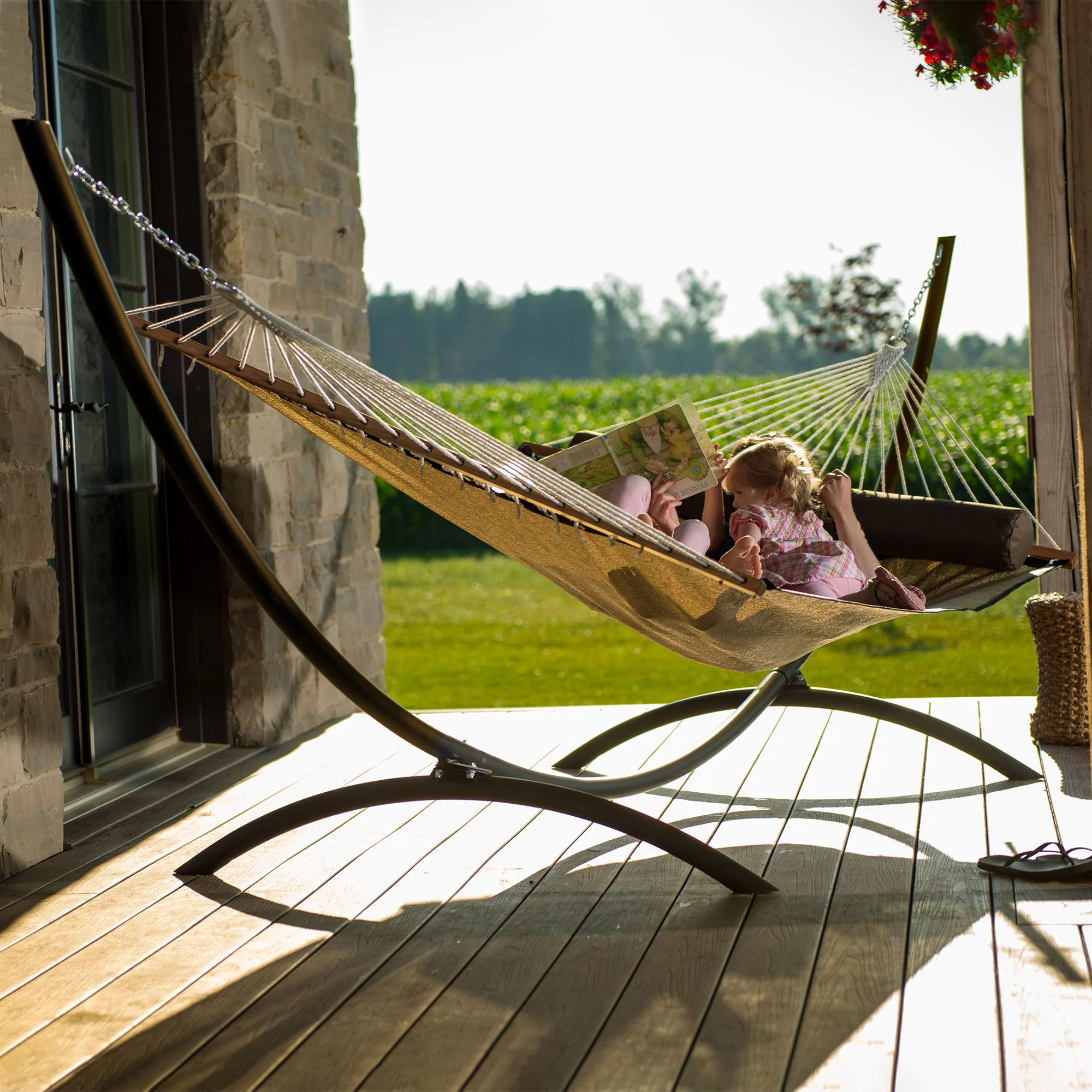 Steel Arc Hammock Stand (15ft/467cm) - Oil Rubbed Bronze - Image 2