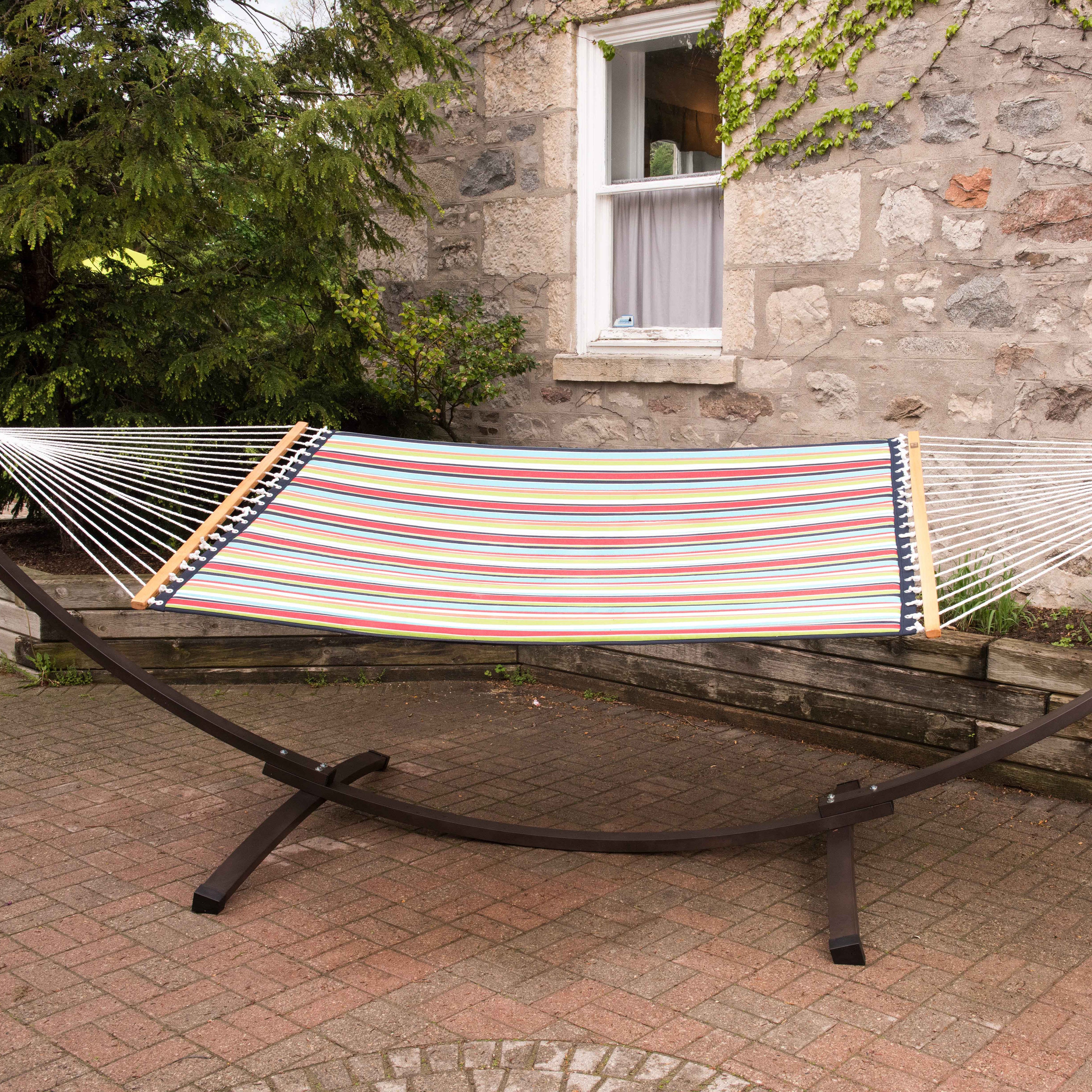 Sunbrella® Quilted Spreader Bar Hammock - Carousel Confetti - Image 2
