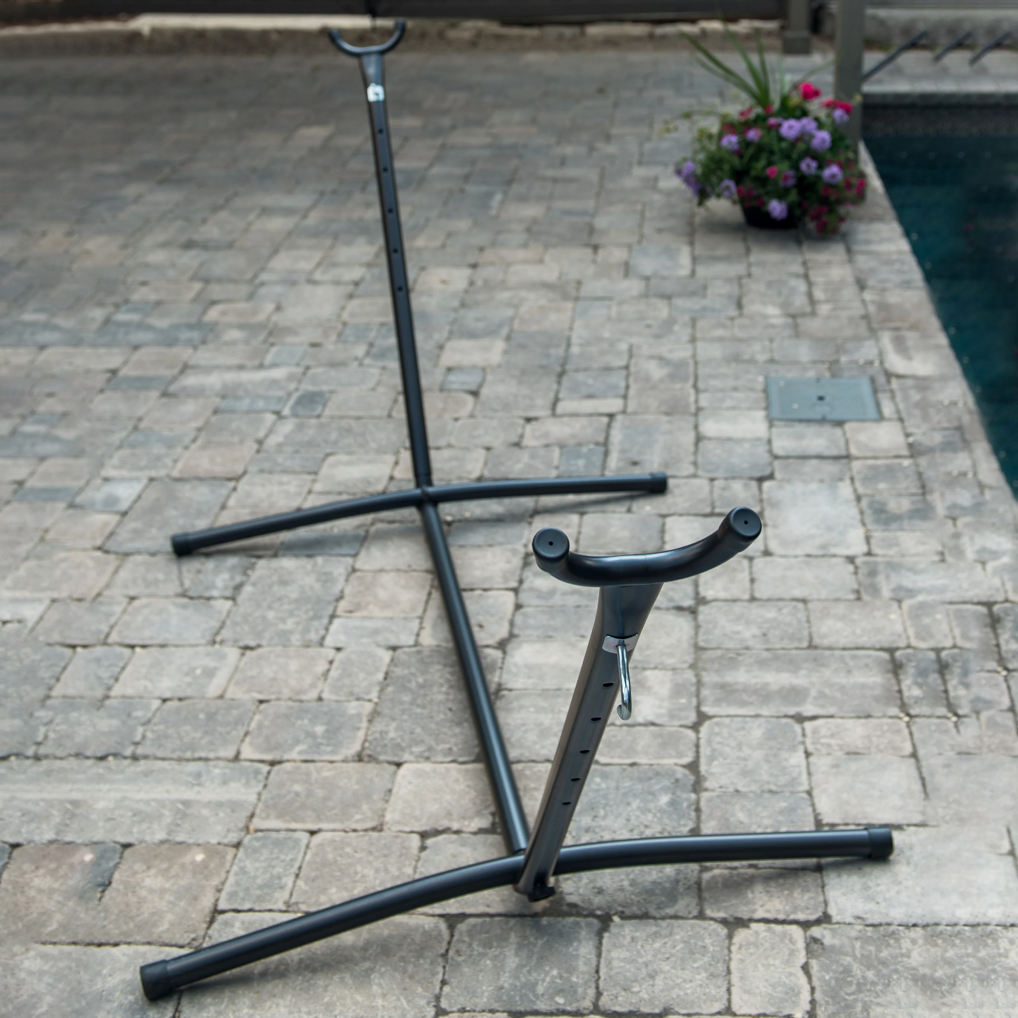 Universal Steel Hammock Stand (9ft/280 cm) - Charcoal - Image 3