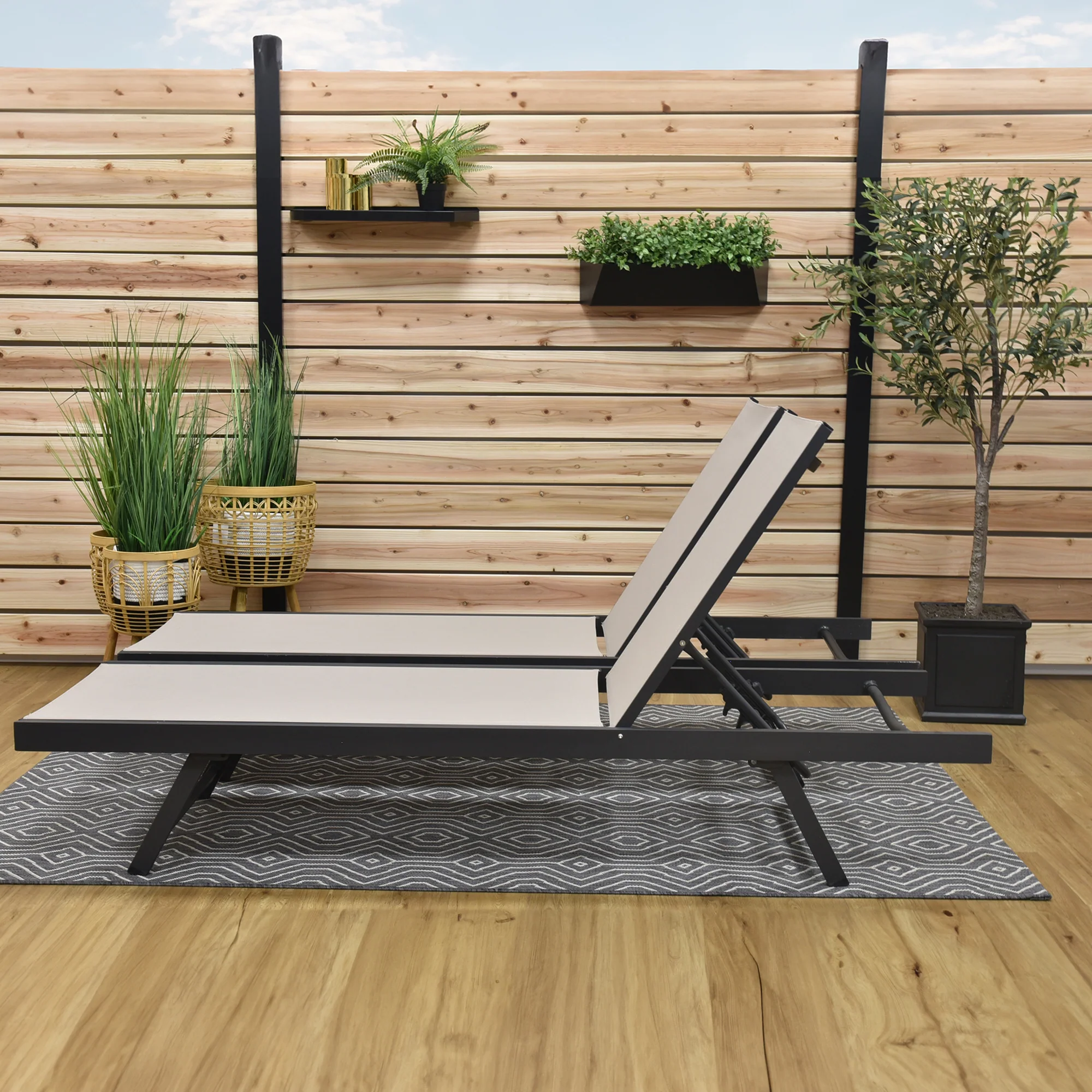 Urban Phifer® & Aluminum Lounger Set (2pc) - Cocoa - Image 3