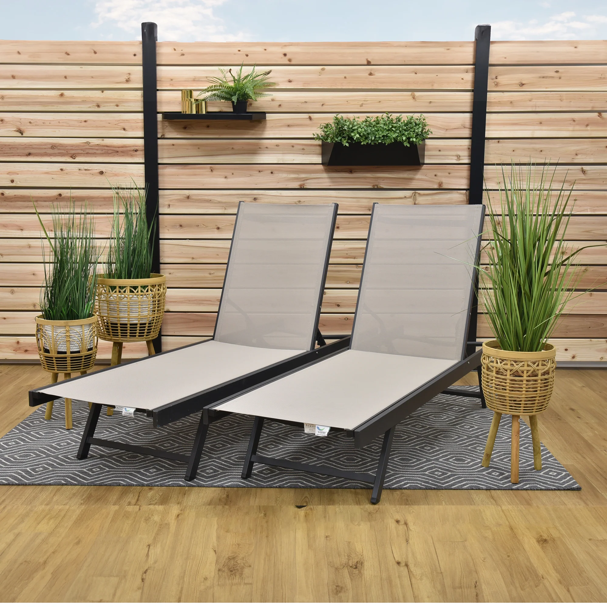 Urban Phifer® & Aluminum Lounger Set (2pc) - Cocoa - Image 4