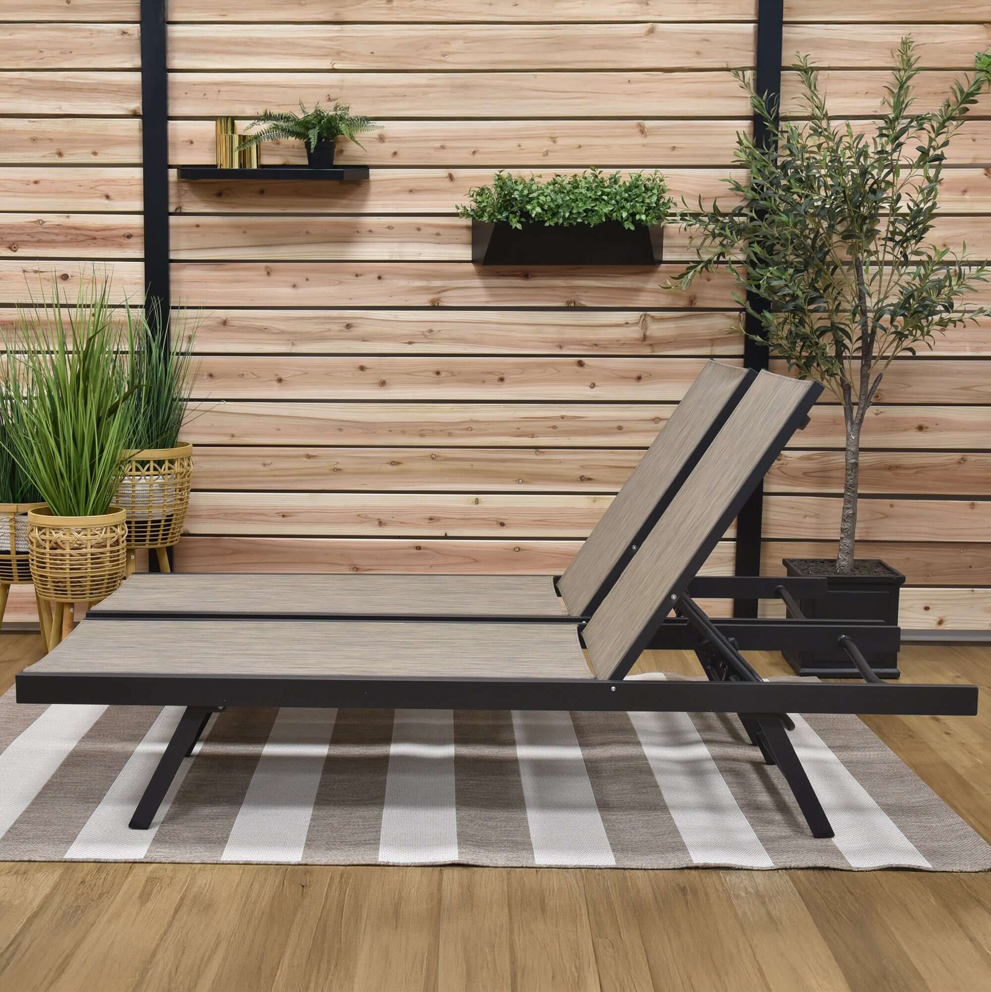 Urban Phifer® & Aluminum Lounger Set (2pc) - Granite - Image 3