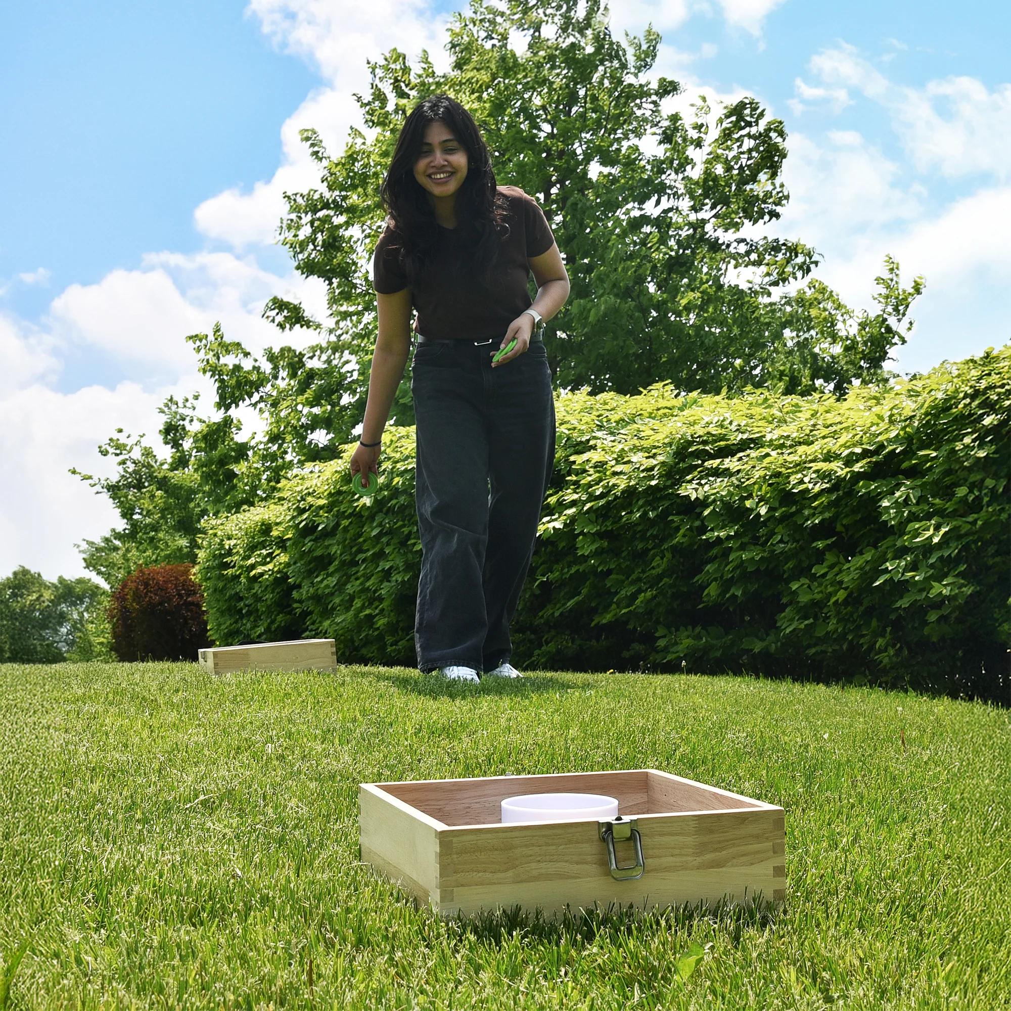 Washer Toss Tournament Edition Outdoor Game - Blue & Green - Image 3