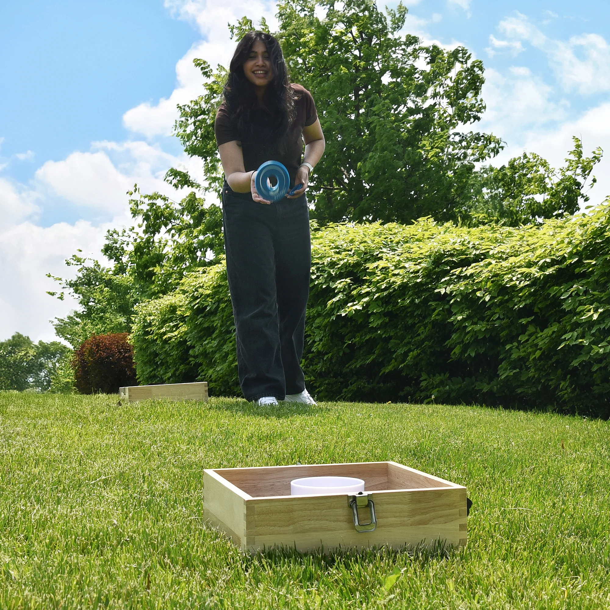 Washer Toss Tournament Edition Outdoor Game - Blue & Green - Image 4